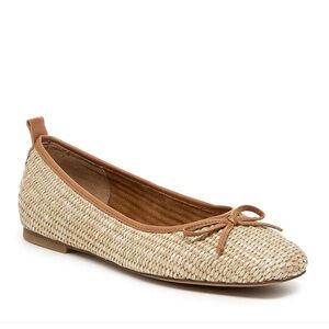 Kelsi Dagger Cream Woven Flats